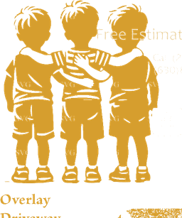 Ortiz Concrete Services three-boys family emblem